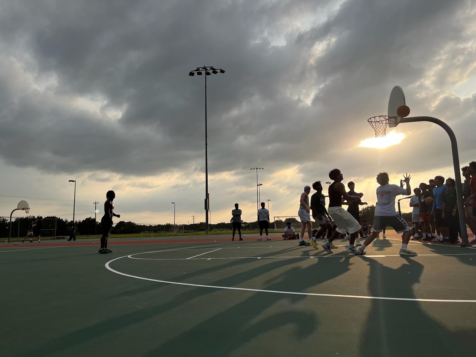Tournament at sunset